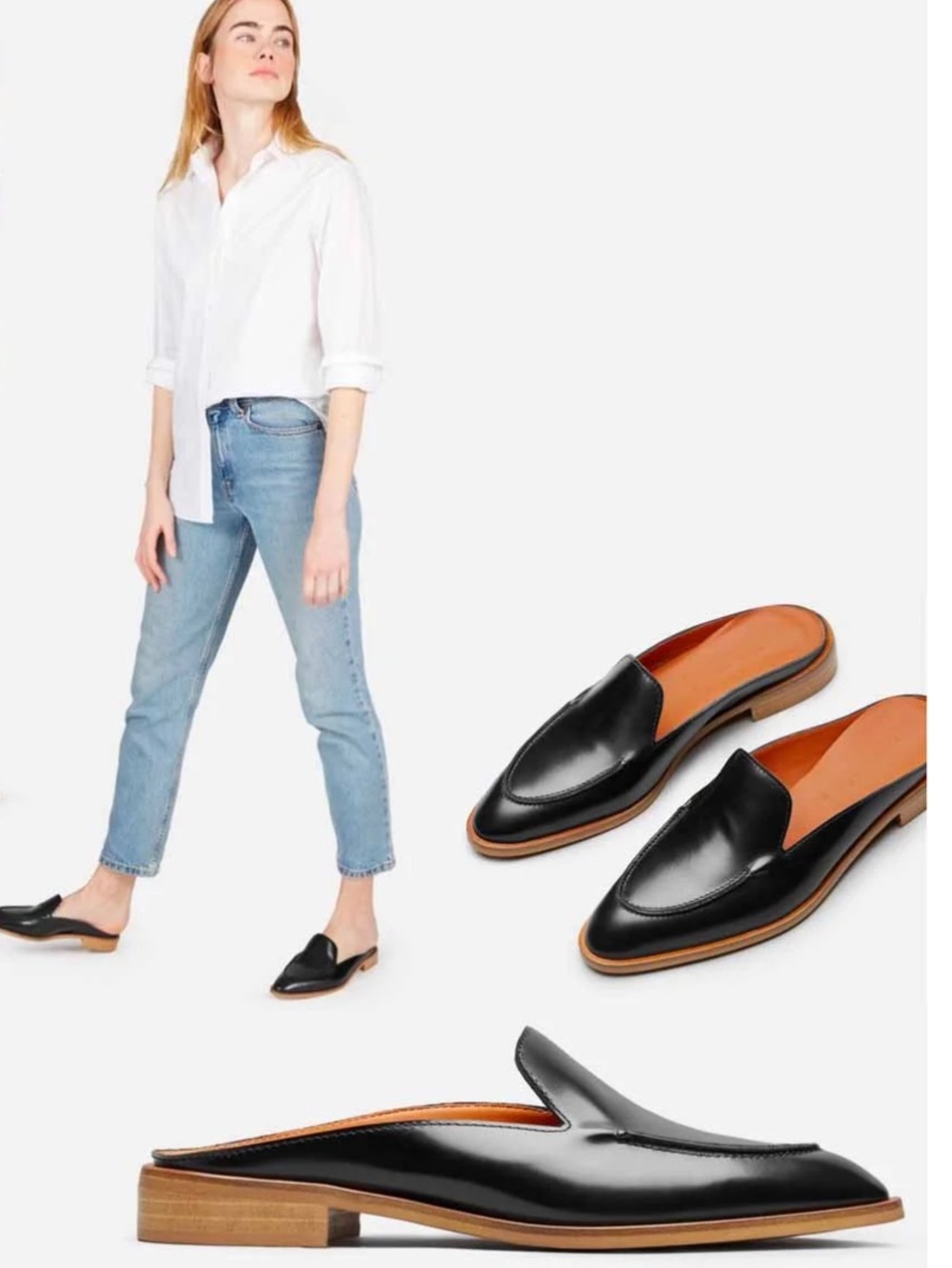 Everlane Italian Leather “Modern” Mules